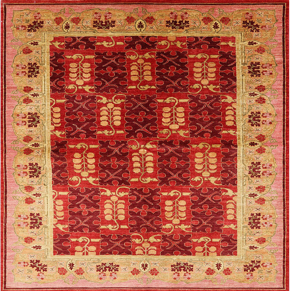 Ahgly Company Indoor Square Mid-Century Modern Area Rugs, 5' Square