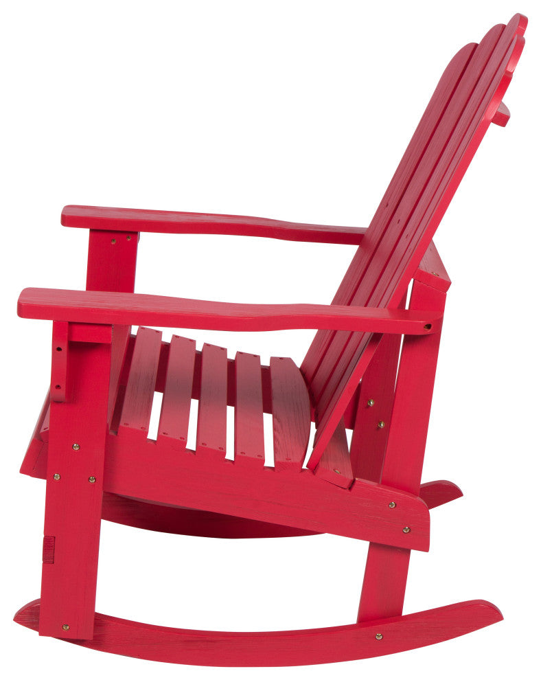 Shine Company Marina II Porch Rocker With Hydro-Tex Finish, Chili Red