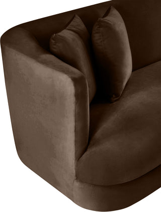 Alder Upholstered Chair, Brown, Velvet, Sofa