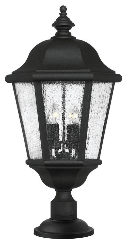 Hinkley Edgewater Large Post Top Or Pier Mount Lantern 12V, Black