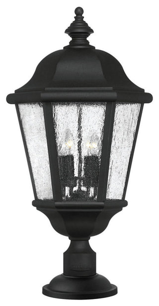 Hinkley Edgewater Large Post Top Or Pier Mount Lantern 12V, Black