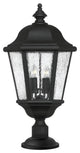 Hinkley Edgewater Large Post Top Or Pier Mount Lantern 12V, Black