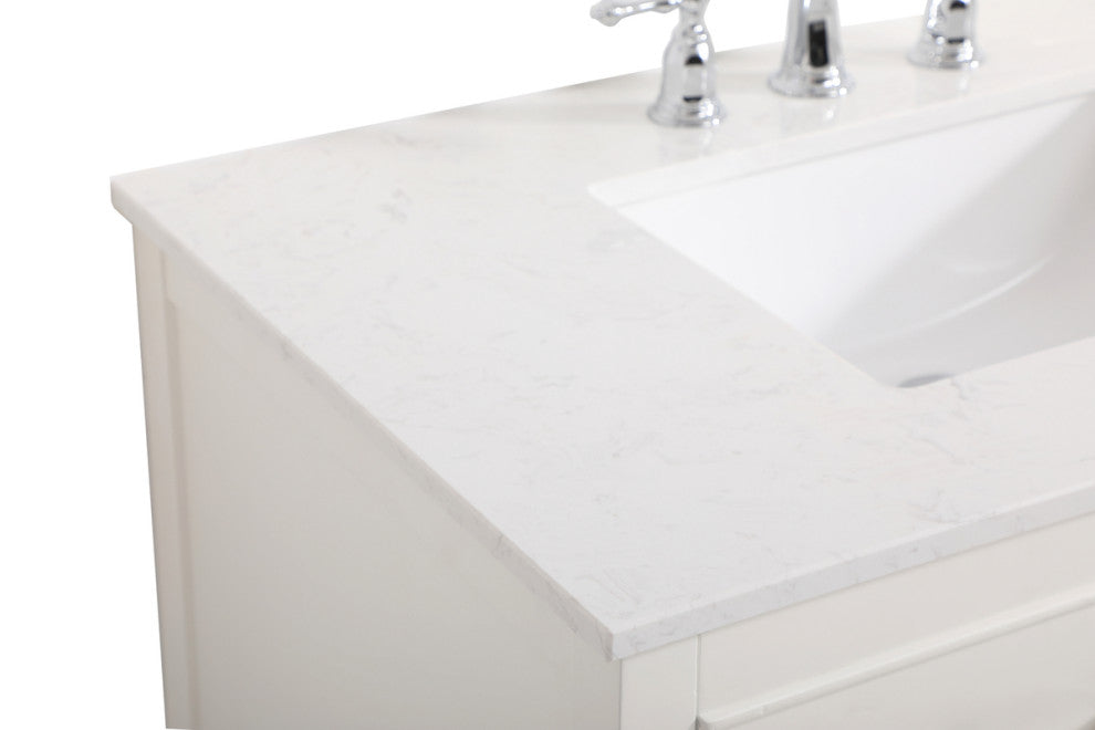 Home Living 36" Single Bathroom Vanity, White