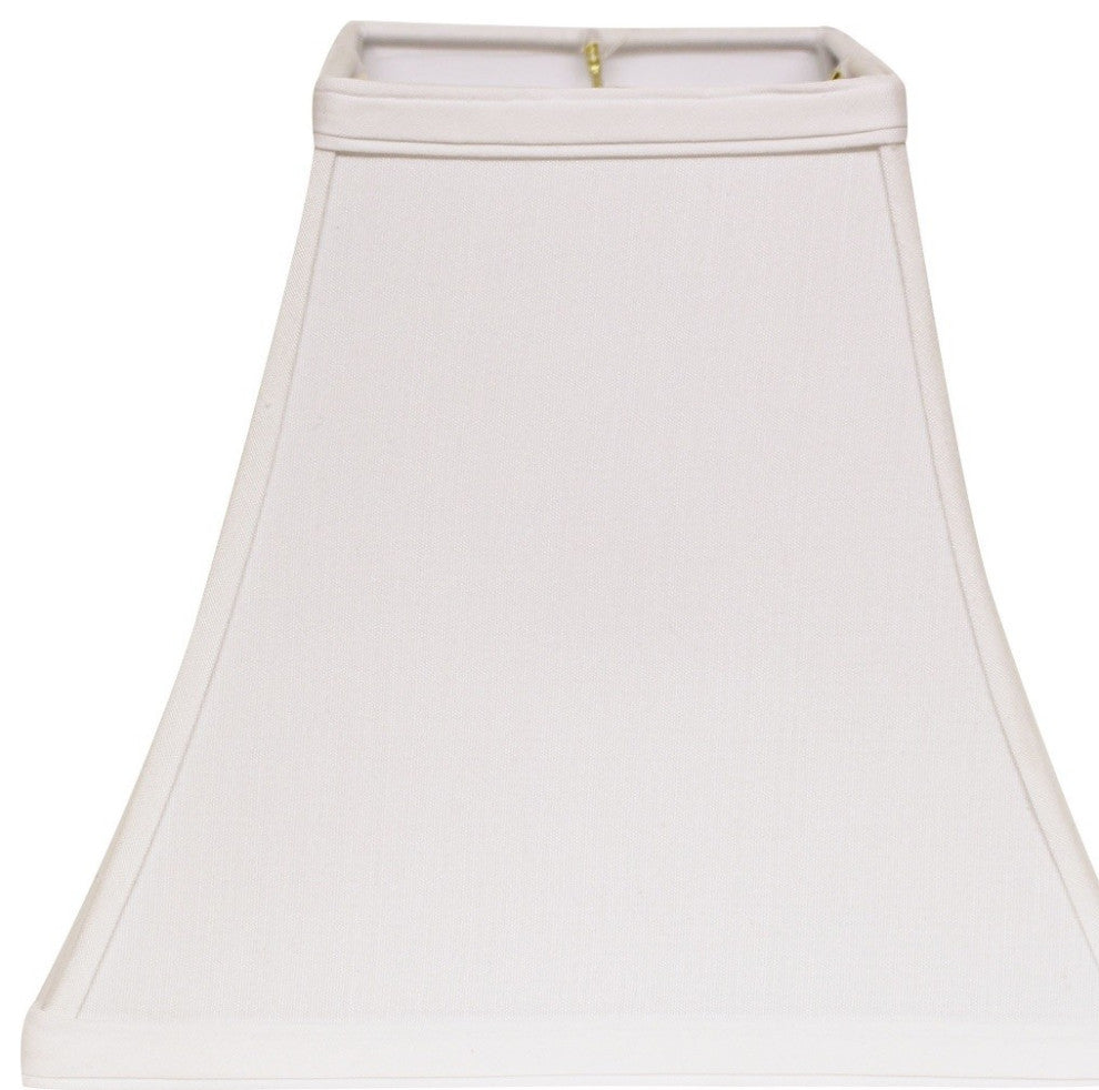 10" White Square Bell No Slub Lampshade