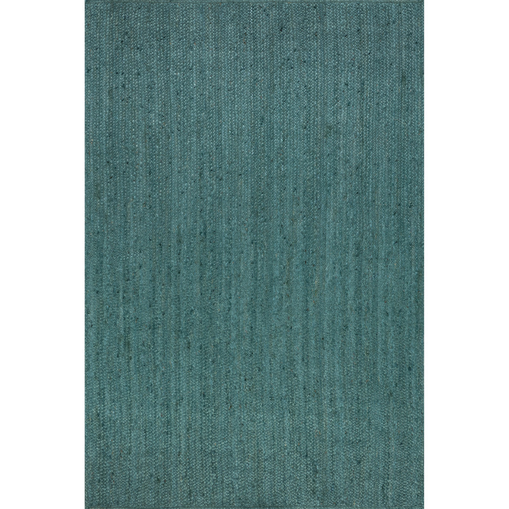 Nuloom Rigo Hand Woven Farmhouse Jute Rug, Hunter Green 8' x 10'