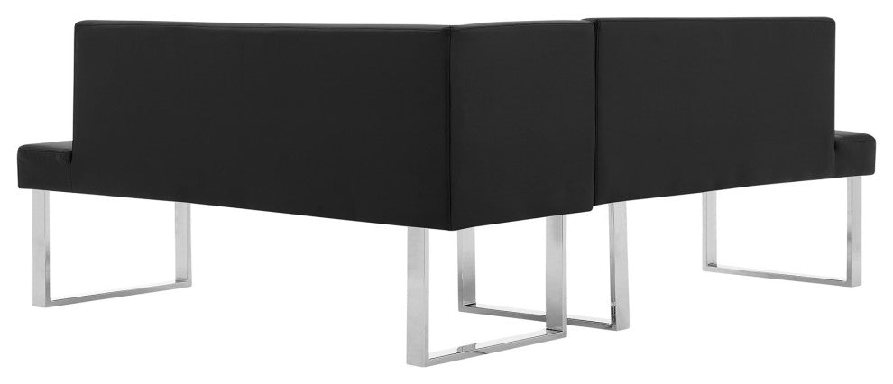 Amanda 3 Piece Black Rectangular Dining Set