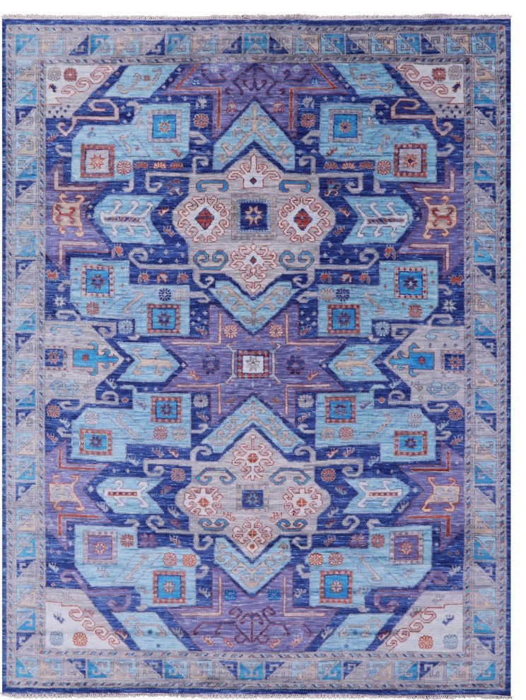 Handmade Kazak Wool Rug 9' 2" X 12' 1" - Q13293