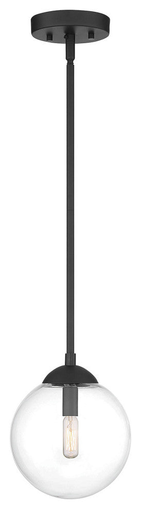 1-Light Mini Pendant, Matte Black