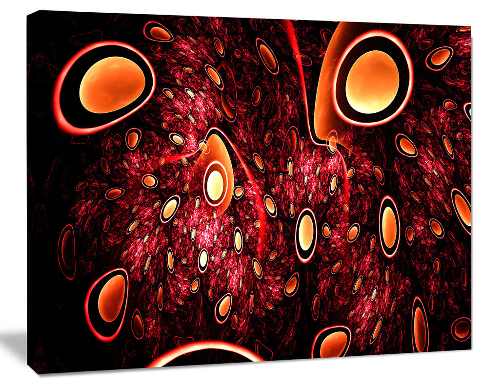 Red 3D Surreal Abstract Design, Oversized Abstract Canvas Art Print, 60x40
