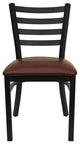 Black Restaurant Chair, Burgundy