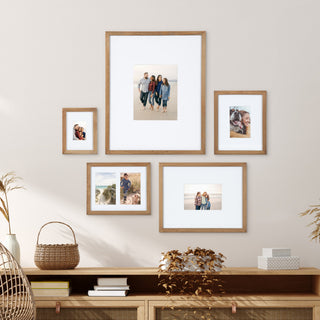 Gallery Wall Matted Picture Frame Set, Natural