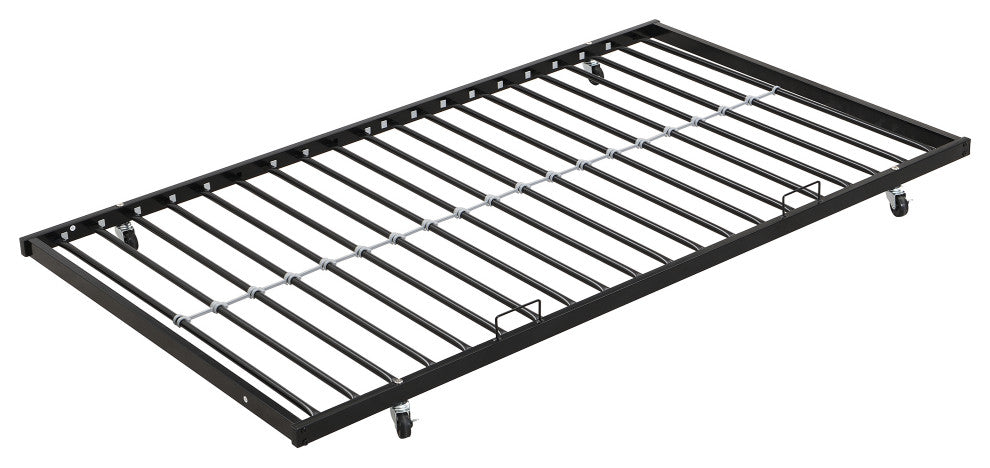 Gewnee Twin Over FULL Metal Bunk Bed with Trundle