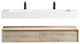 Alysa 60'' Floating Vanity, Acrylic Sink, Double Faucet Hole, Light White Oak