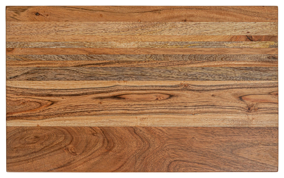Large Acacia and Mango Wood Rectangle Cheese and Cutting Board, Natural