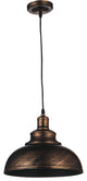 CWI Lighting Vogel 1 Light Down Pendant With Antique Copper Finish