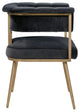 Astrid Grey Velvet Chair - Grey