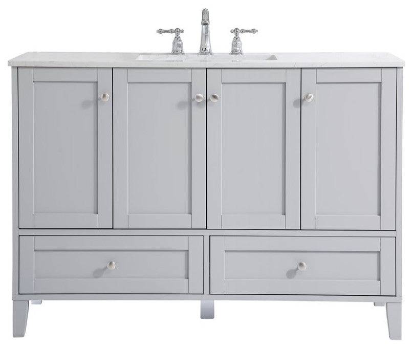 22" Traditional Grey-Light Bathroom Vanity