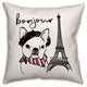 Bonjour Frenchie Dog 18x18 Spun Poly Pillow