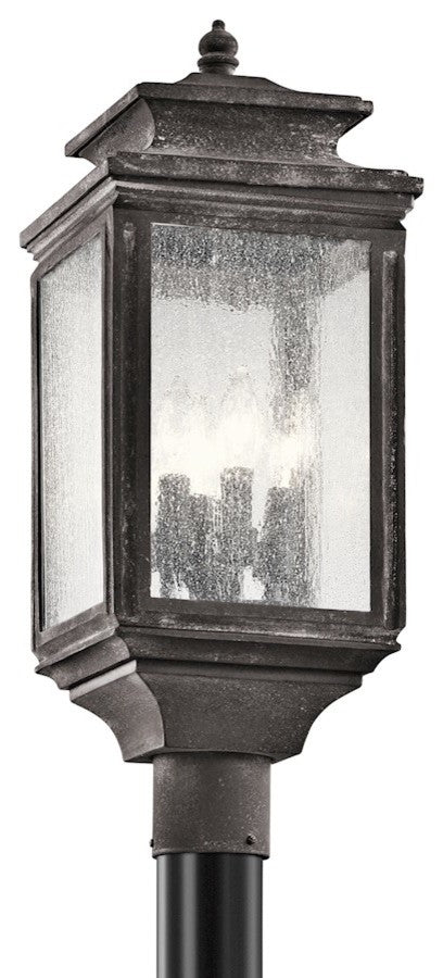 Outdoor Post Mount 4-Light, Weathered Zinc