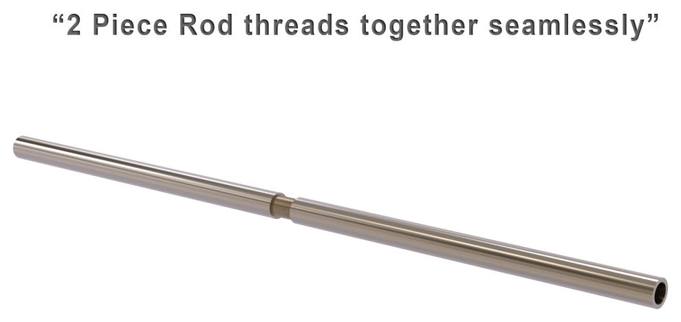 60" Shower Curtain Rod, Antique Pewter