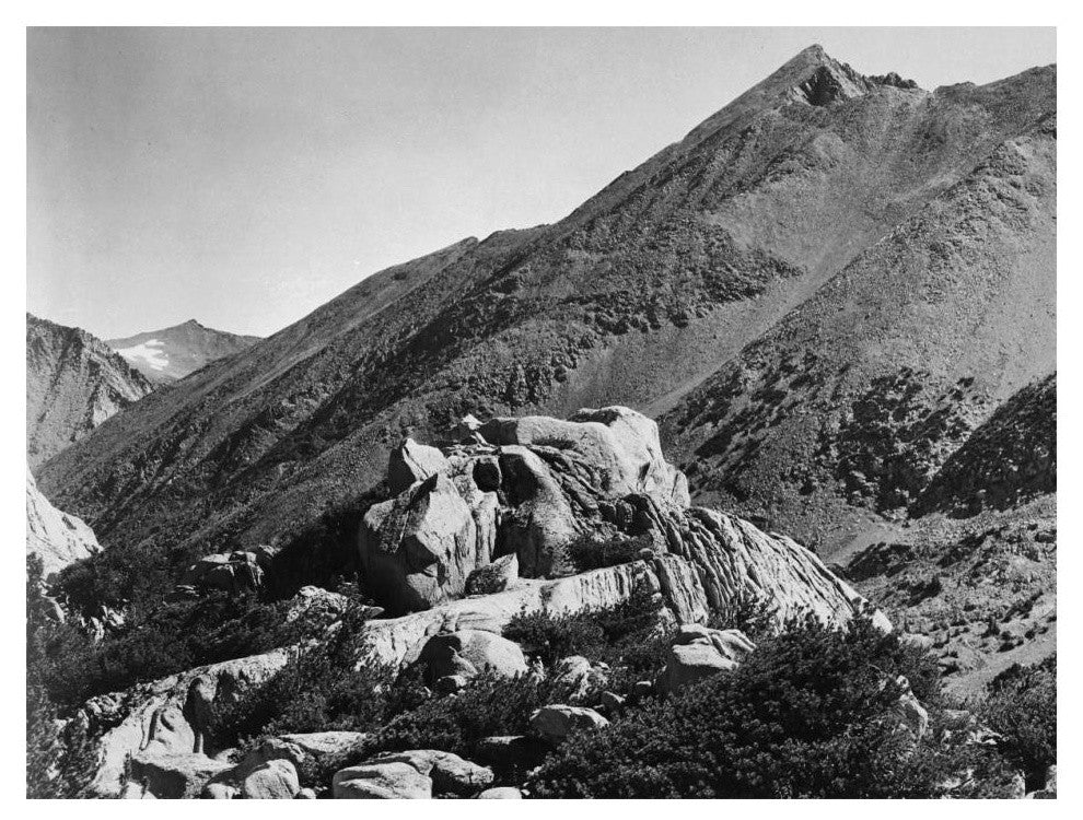 "Peak near Rac Lake, Kings River Canyon, 1936" Paper Art, 18"x14"