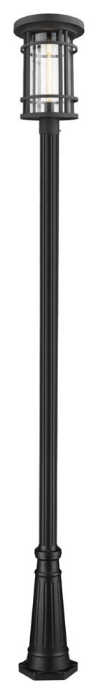 Jordan 1 Light Outdoor Post Mount in Black (519P Mount)