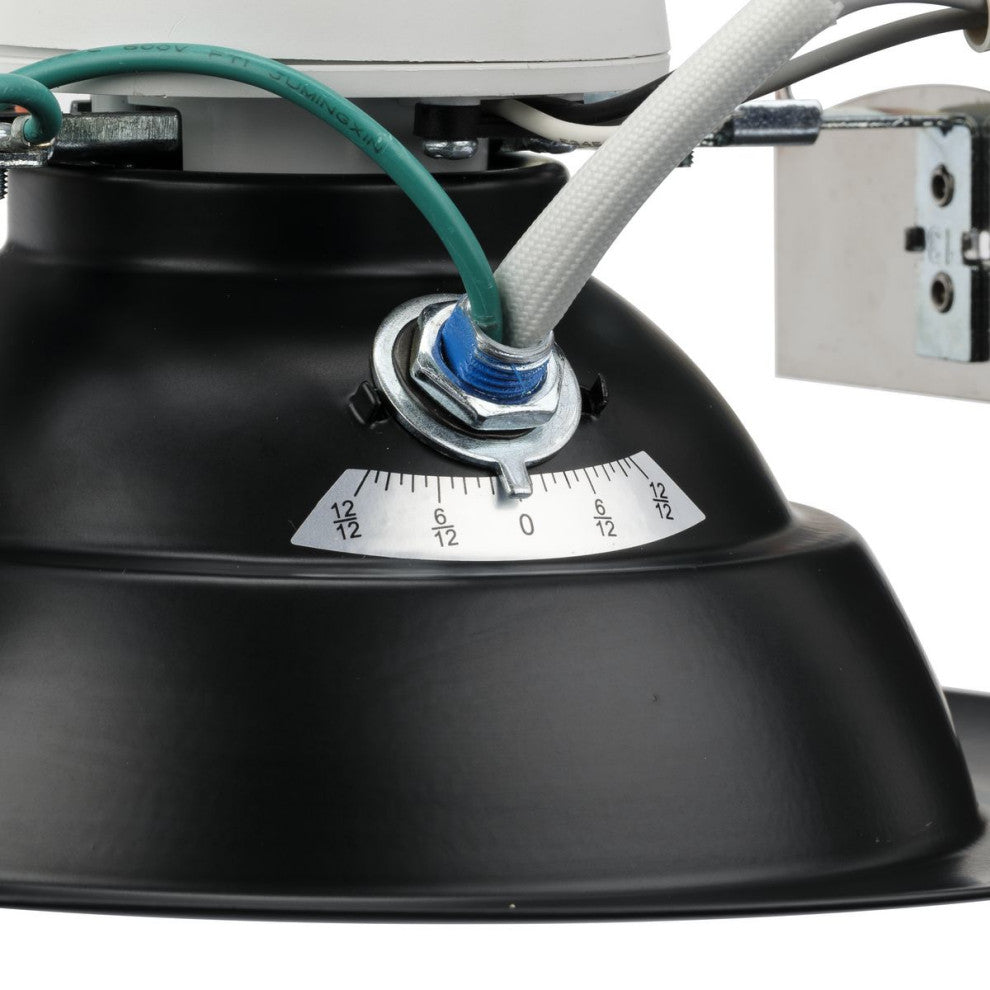 Intrinsic Collection 6" 5-CCT Black LED Eyeball Trim for Recessed Housings