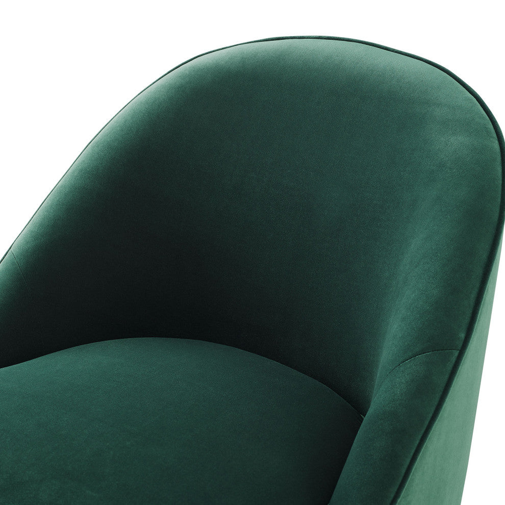 Avalon Velvet Accent Chair, Green