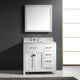 Caroline Parkway 36" Single Bathroom Vanity Set White, Marble Top