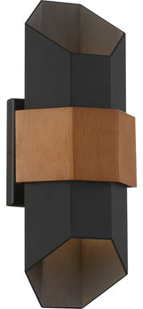Chasm LED Outdoor Lantern, Matte Black