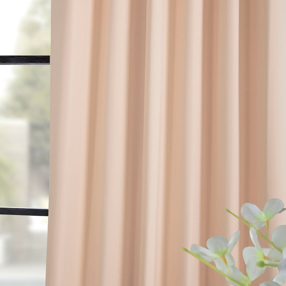 Room Darkening Curtain Panel Pair, Bellini Peach, 50"x96"
