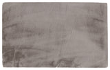 LUXE FAUX RABBIT FUR RECTANGULAR RUG 3' X 5' 25mm PILE, 900 gsm - GREY