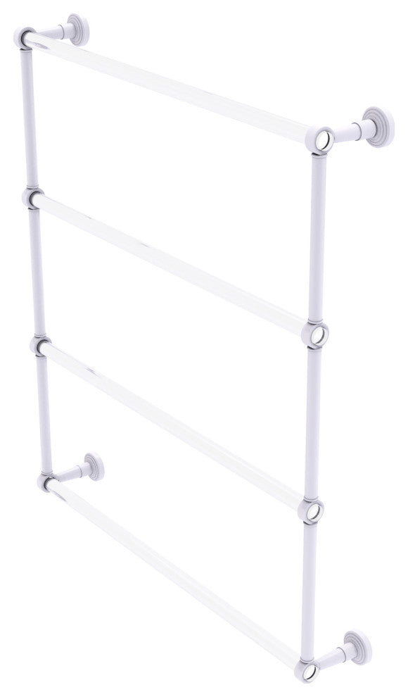 Pacific Beach 4 Tier 30" Ladder Towel Bar, Matte White