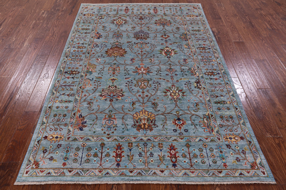Handmade Persian Tabriz Wool Rug 5' 7" X 7' 11" Q9910