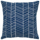 Blue White Irregular Chevron Down Throw Pillow