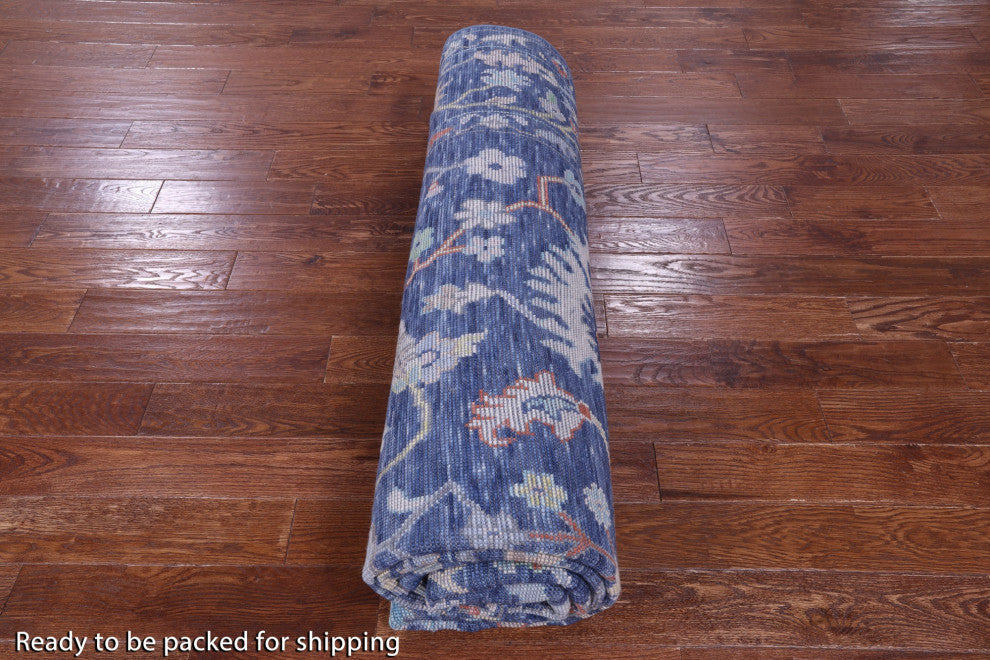 Turkish Oushak Handmade Wool Rug 8' 11" X 12' 3" - Q15717