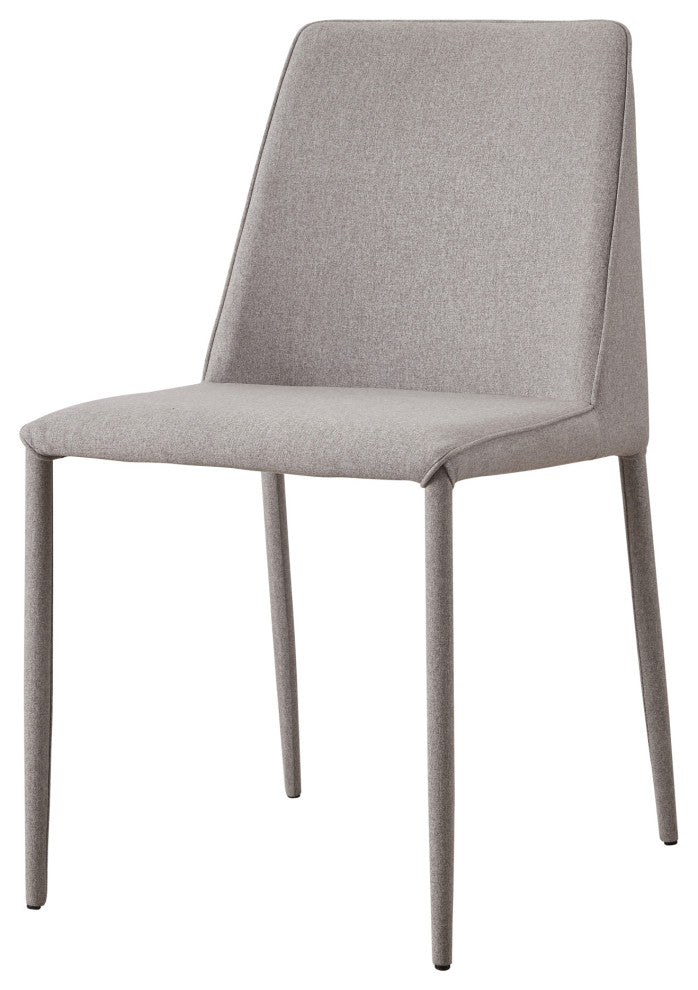 First of A Kind Nora Fabric Dining Chair Light Gray