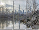 "Black and White Central Park NYC" Metal Wall Art, 3 Panels, 36"x28"