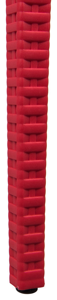 Leisuremod Weave Mace Indoor Outdoor Patio Chair, Set of 4, Red