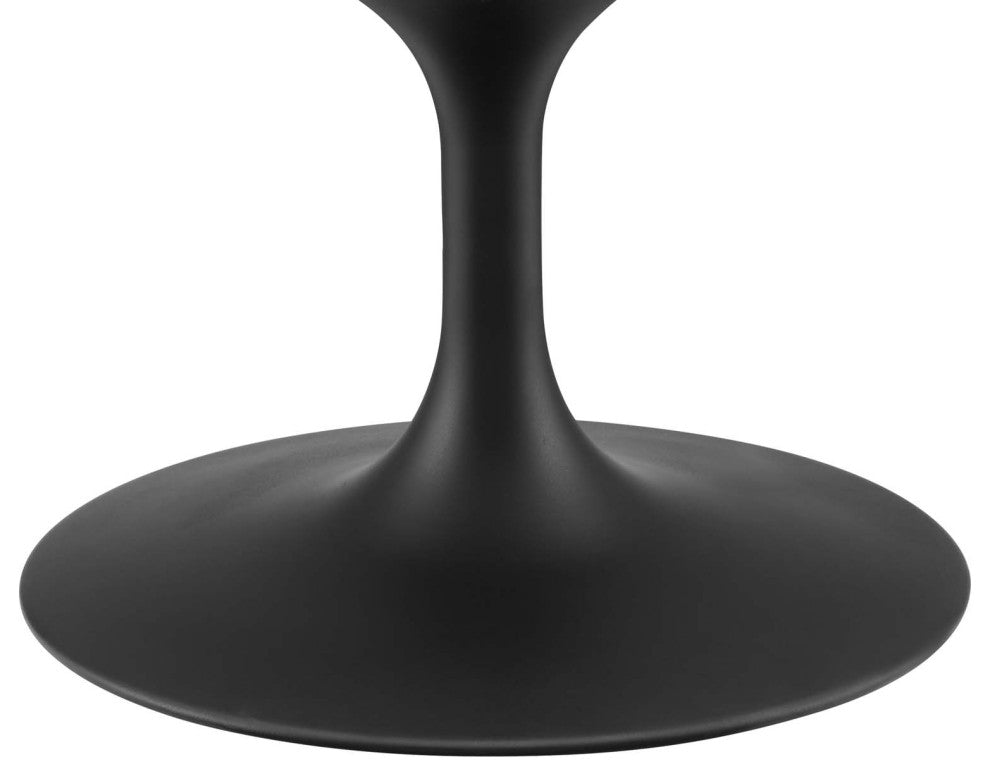 Tulip 36" Wood Coffee Table-Black Natural