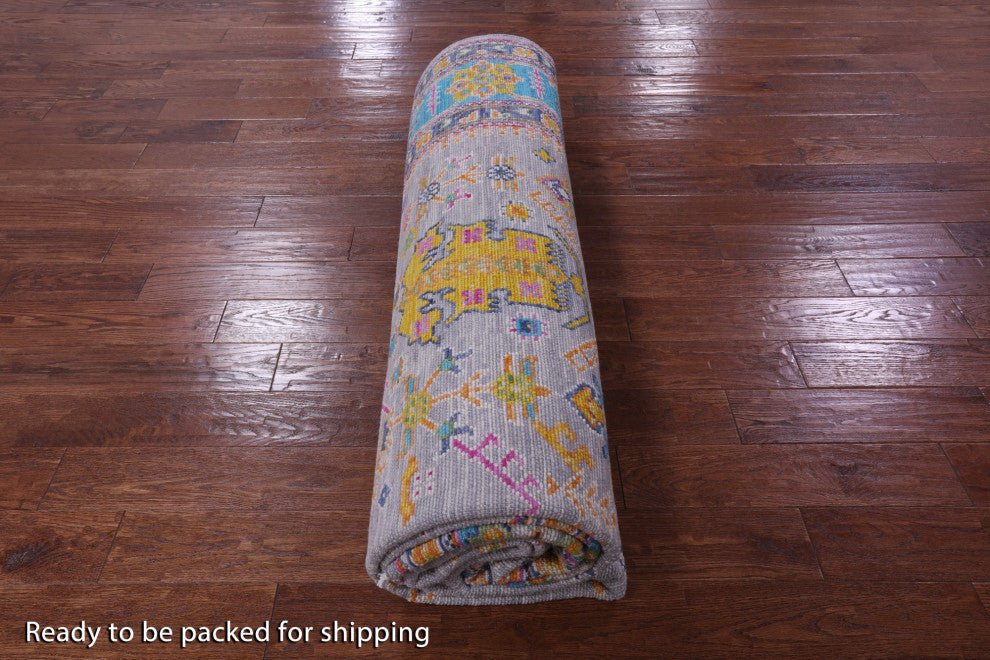 Turkish Oushak Handmade Wool Rug 9' 2" X 11' 11" - Q14996