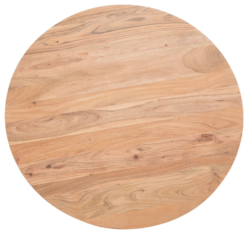 Safavieh Couture Gabribella Round Wood Coffee Table, Natural