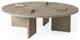 Cool Gray Brown Round Wooden Coffee Table