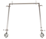 Walter Multi Angle Ceiling Rod 28-48", Satin Nickel, Three Sided