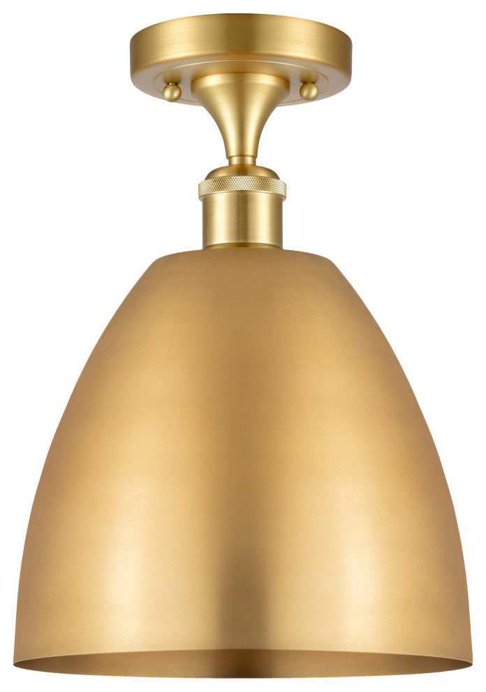 Ballston Dome Semi-Flush Mount, Satin Gold, Satin Gold