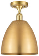 Ballston Dome Semi-Flush Mount, Satin Gold, Satin Gold