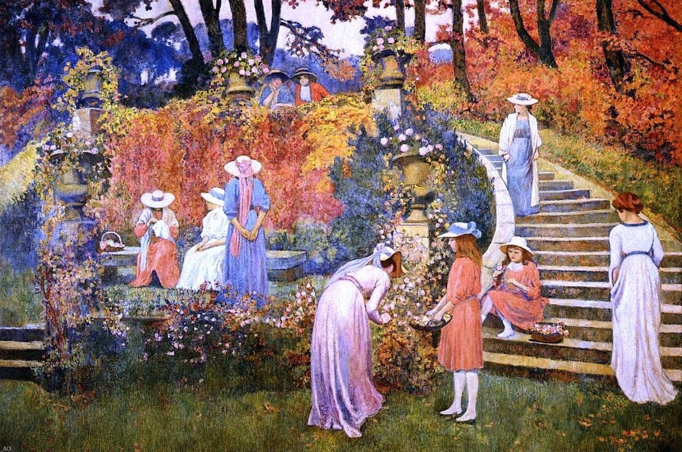 Theo Van Rysselberghe The Garden of Felicien Rops at Essone Wall Decal