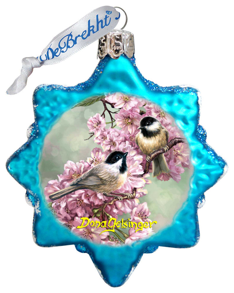 Spring Blossoms Mercury Glass Ornament