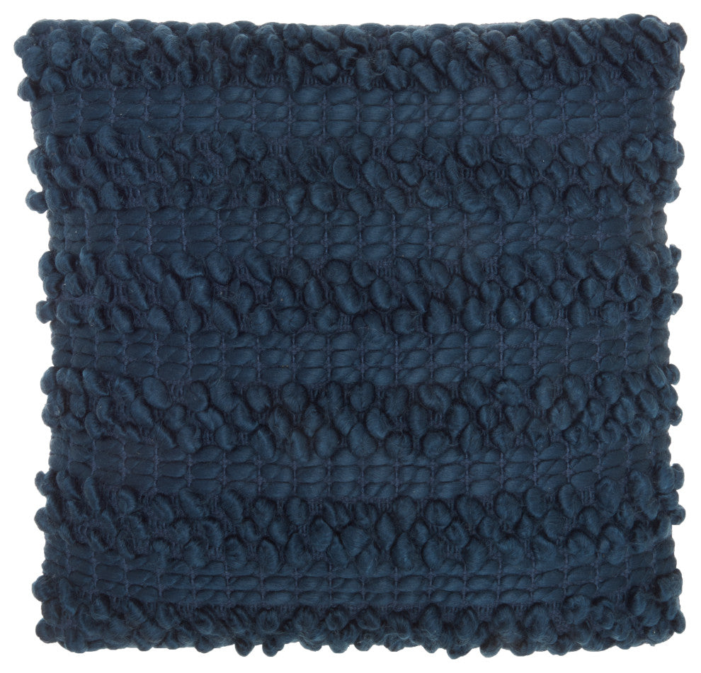 Mina Victory DC827 Throw Pillow, Navy, 17"X17"
