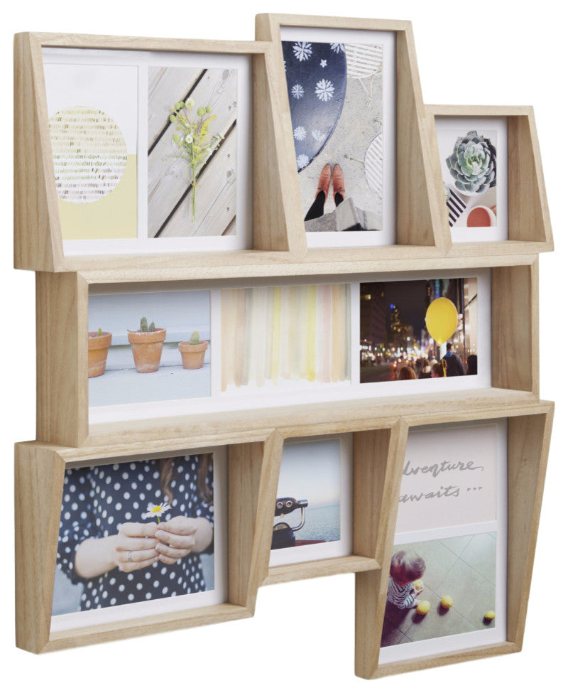 Edge 7-Opening Collage Wall Frame, Natural
